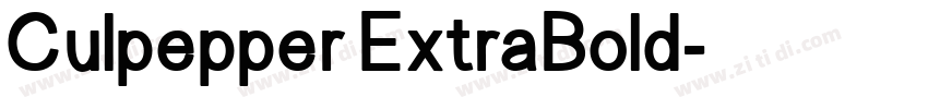 Culpepper ExtraBold字体转换